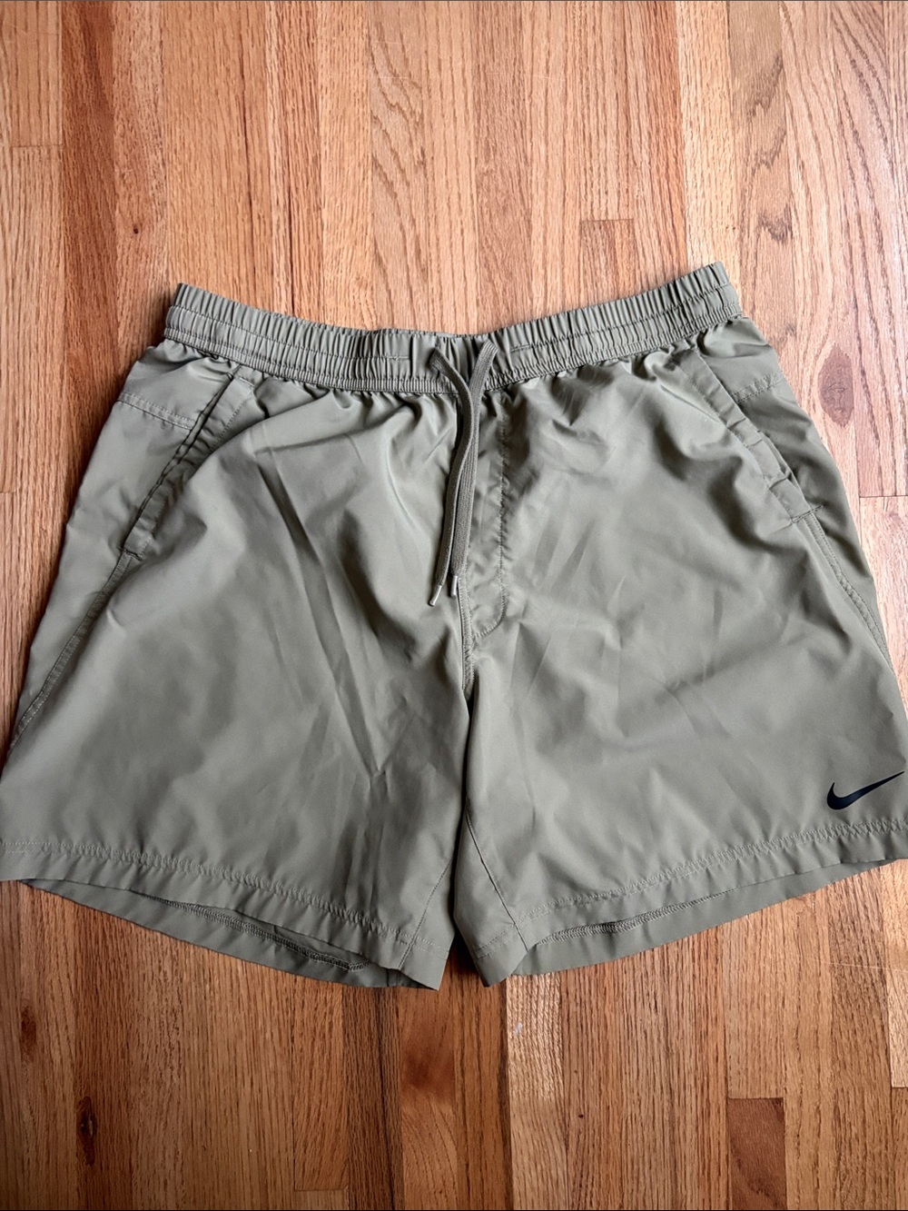 Nike large dri-fit Light Olive Green tan Performance Shorts